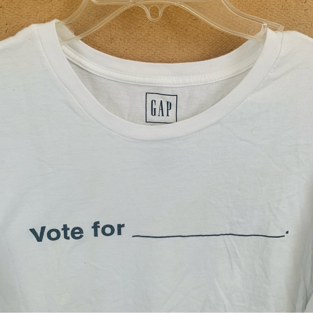 Vintage Gap "Vote for ___"  Graphic Tee Shirt for Men or Women Size XXL